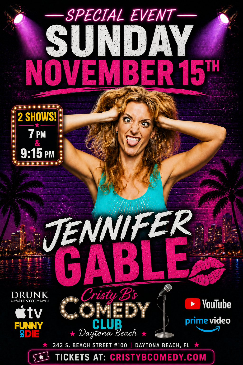 Jennifer Gable at Cristy B's Comedy Club