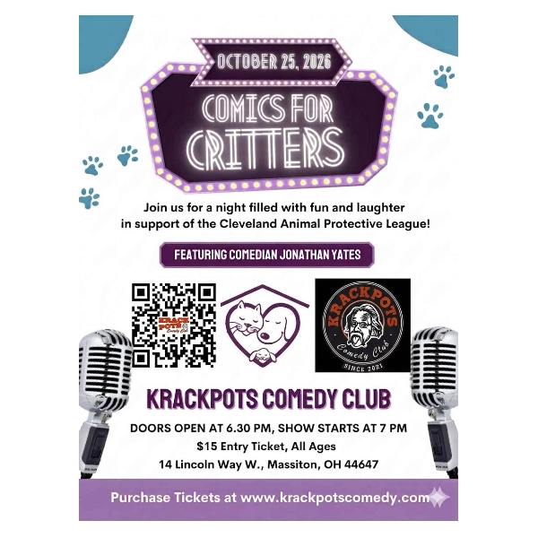 Comics for Critters at Krackpots Comedy Club