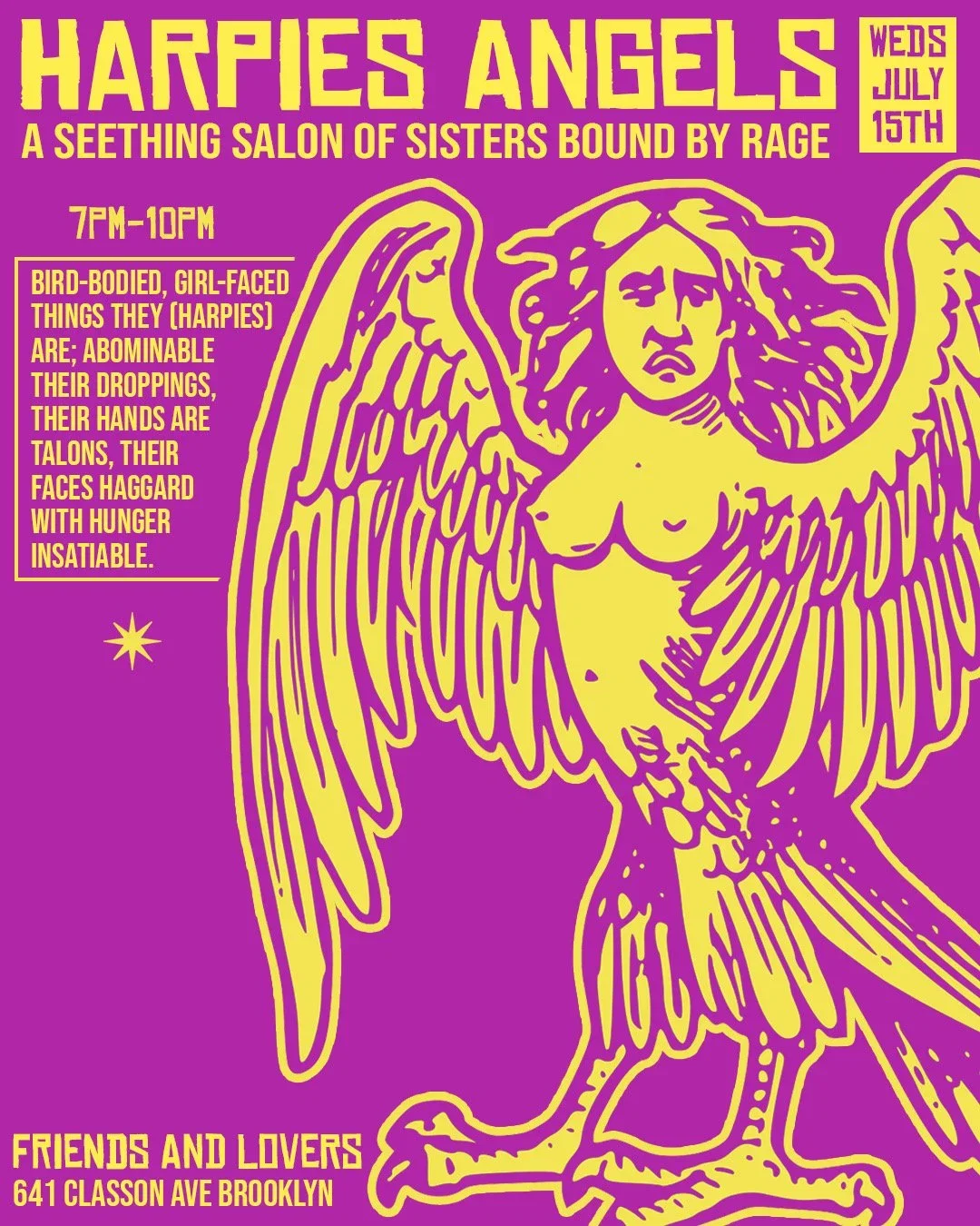 Harpies Angels: Cursed Corpus at Friends and Lovers