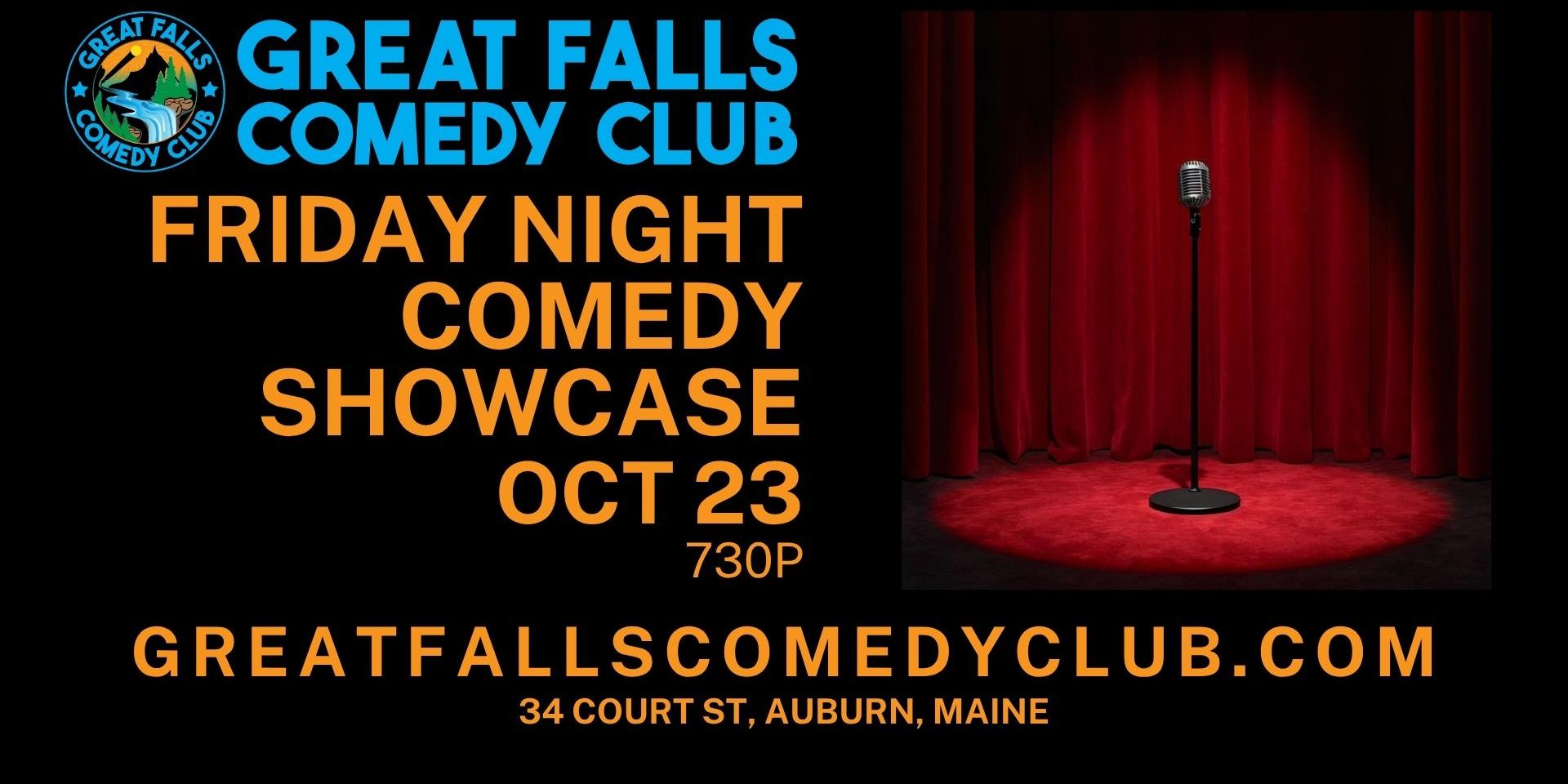 Friday Night Comedy Showcase at Great Falls Comedy Club