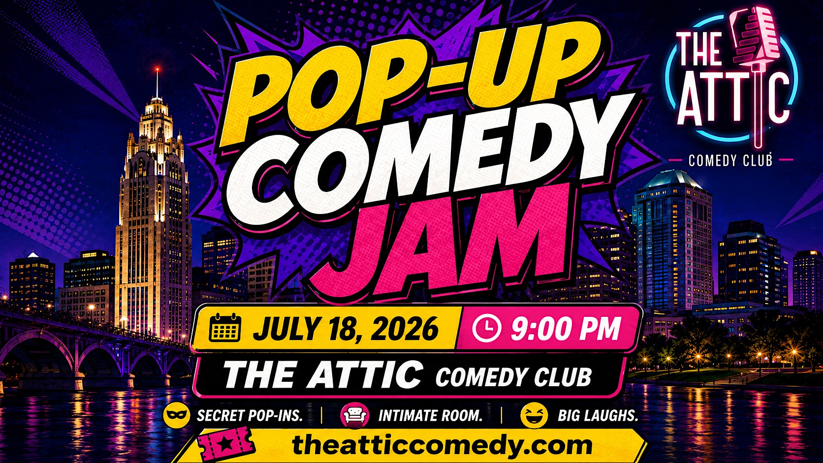 POP-UP COMEDY JAM at The Attic Comedy Club