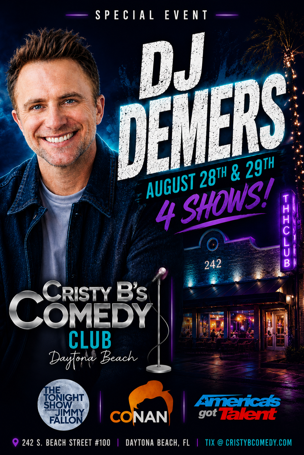 D.J. Demers at Cristy B's Comedy Club