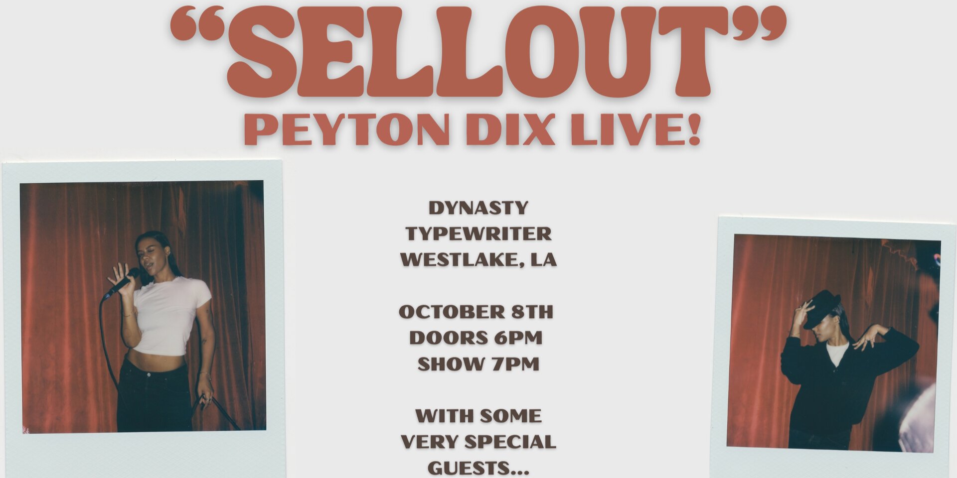 SELLOUT at Dynasty Typewriter