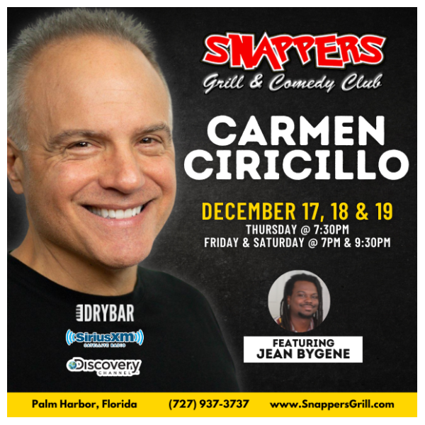 Carmen Ciricillo Comedy at Snappers Palm Harbor
