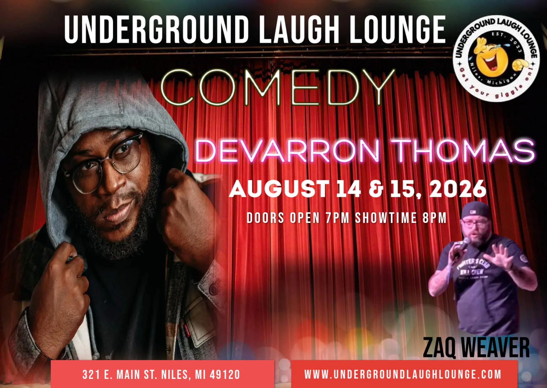 Devarron Thomas & Zaq Weaver at Underground Laugh Lounge