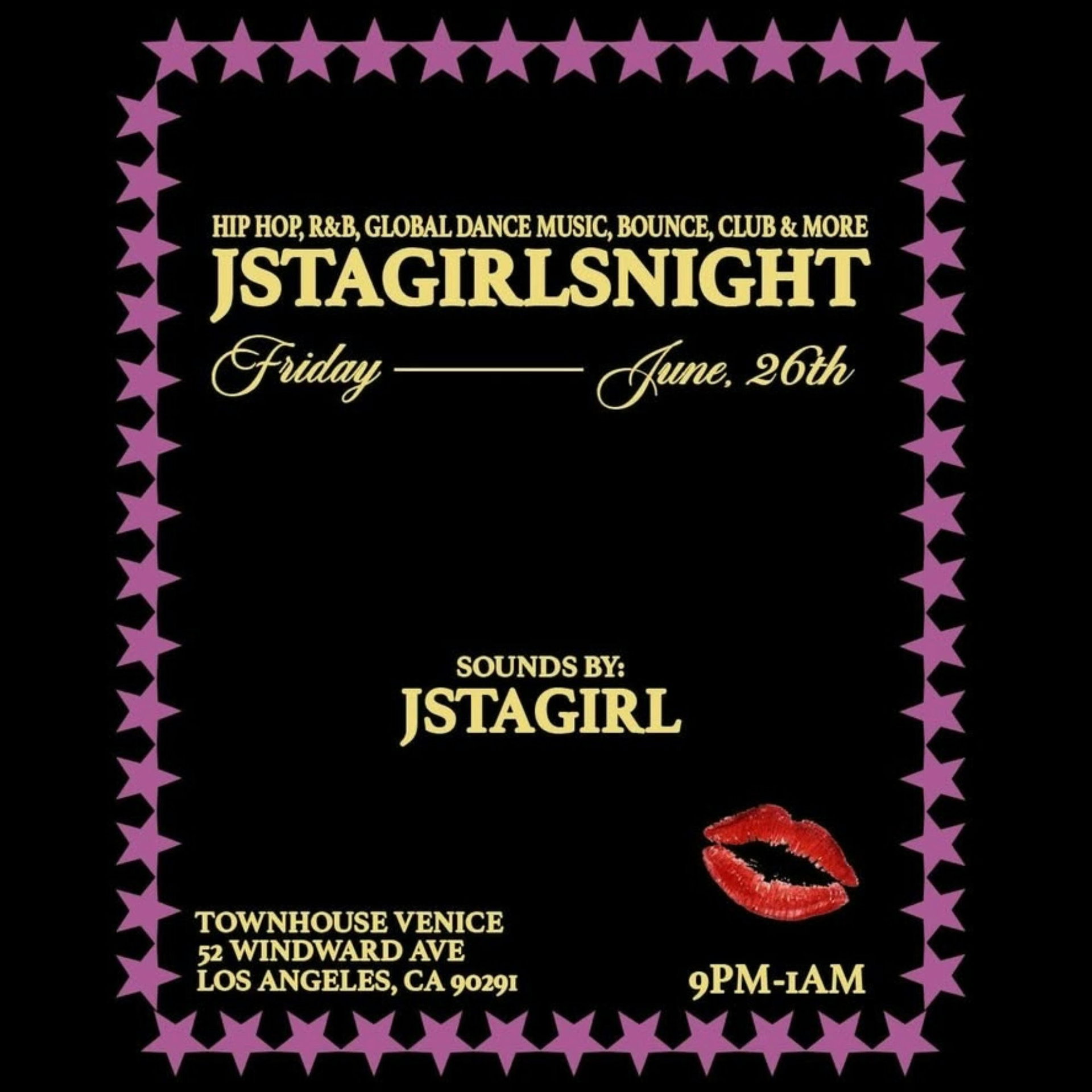 JSTAGIRLSNIGHT at Townhouse Venice