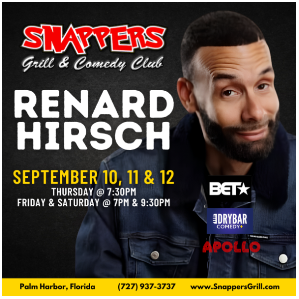 Renard Hirsch Comedy at Snappers Palm Harbor