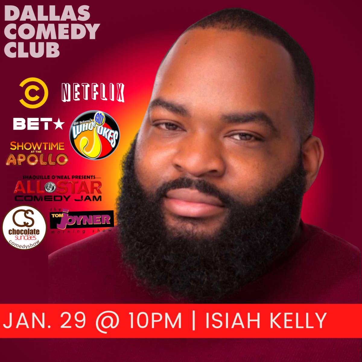 Isiah Kelly, Live! at Dallas Comedy Club