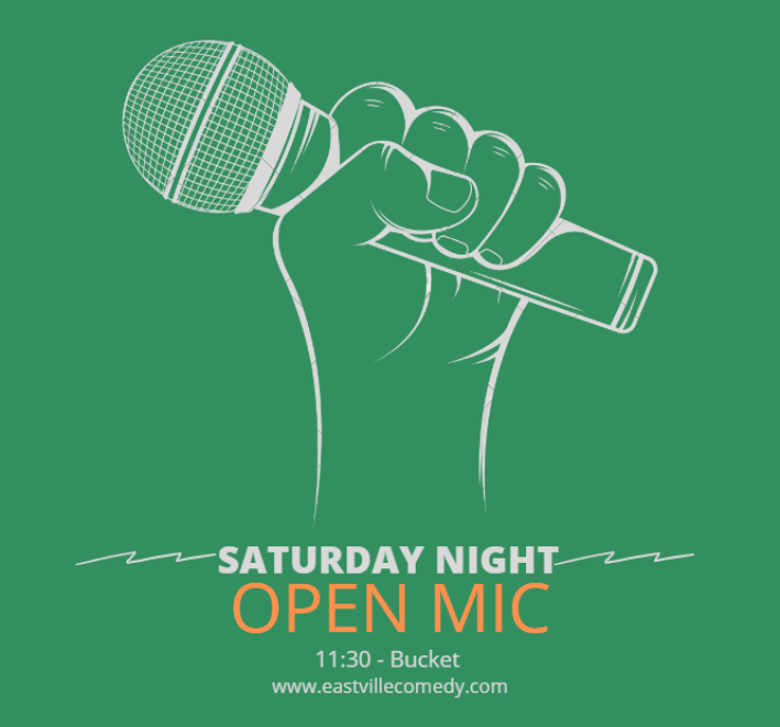 Saturday Night Late Night Open Mic at Eastville Comedy Club