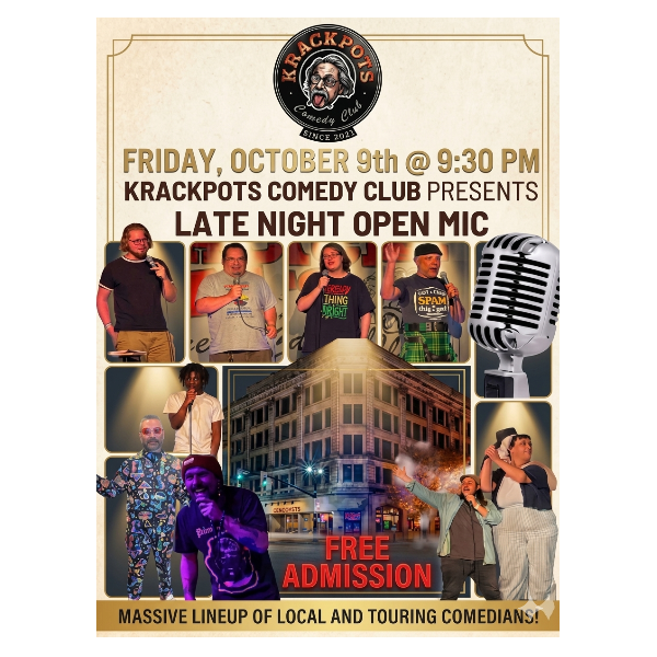 Late Night Open Mic at Krackpots Comedy Club