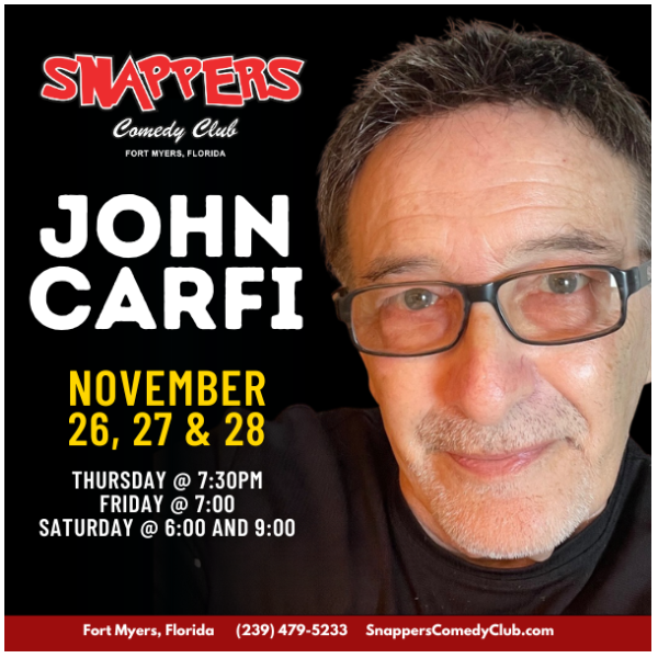John Carfi at Snappers Comedy Club Fort Myers