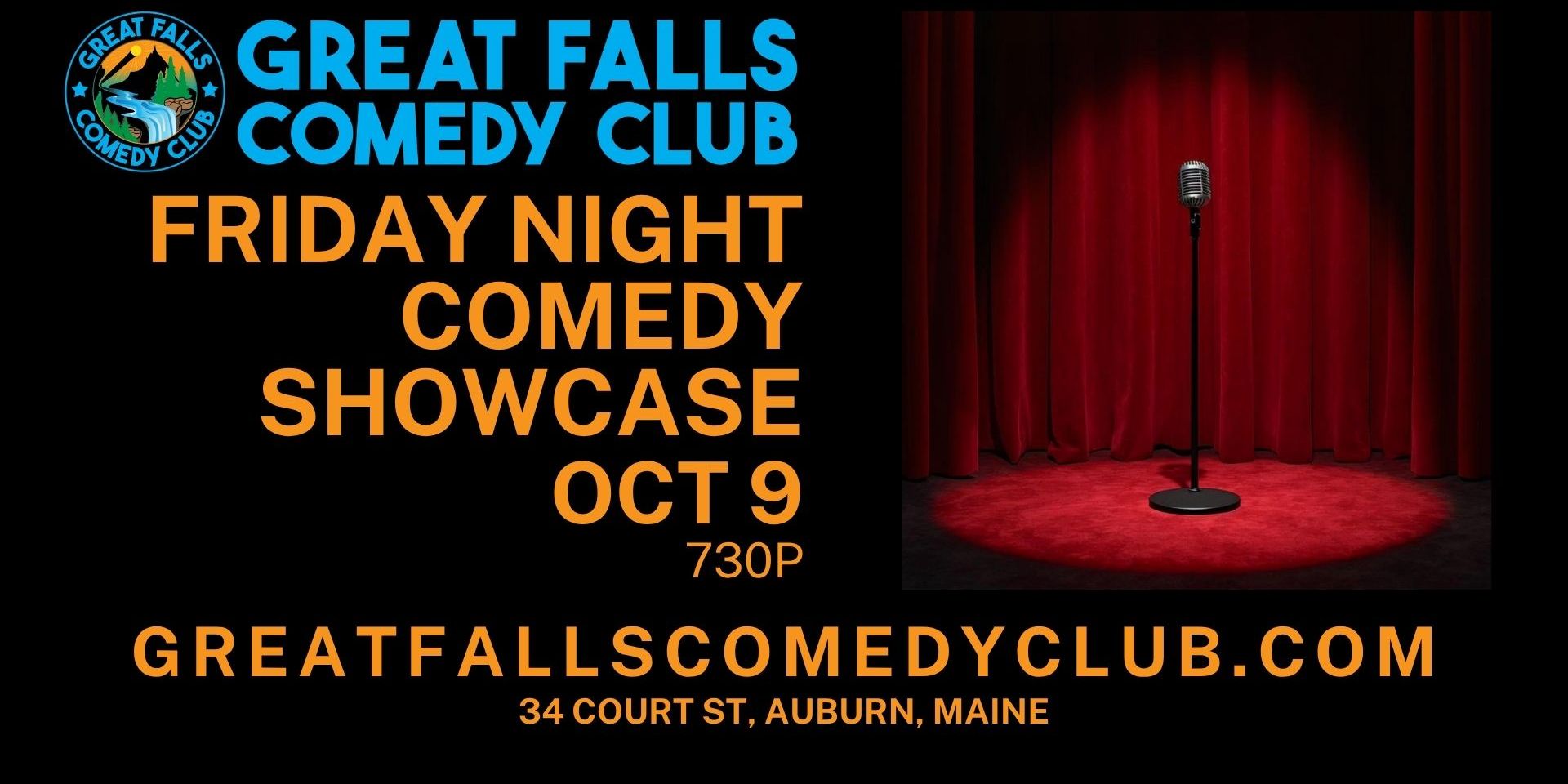 Friday Night Comedy Showcase at Great Falls Comedy Club