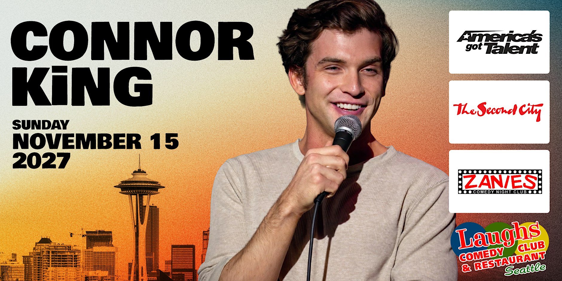 Connor King at Laughs Comedy Club