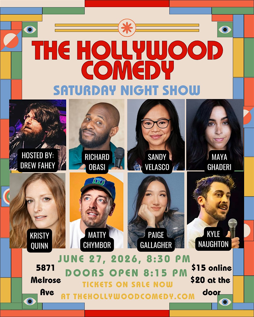 The Hollywood Comedy Saturday Night Show at The Hollywood Comedy