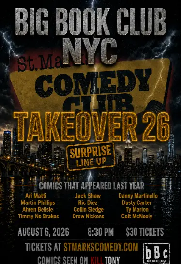 Big Book Club NYC Takeover 26 at St. Marks Comedy Club
