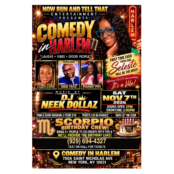 Saturday Afternoon Laughs at Comedy in Harlem