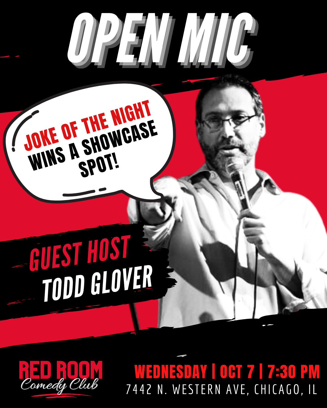 RED ROOM OPEN MIC at RED ROOM Comedy Club