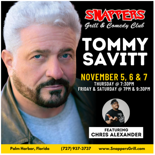 Tommy Savitt Comedy at Snappers Palm Harbor