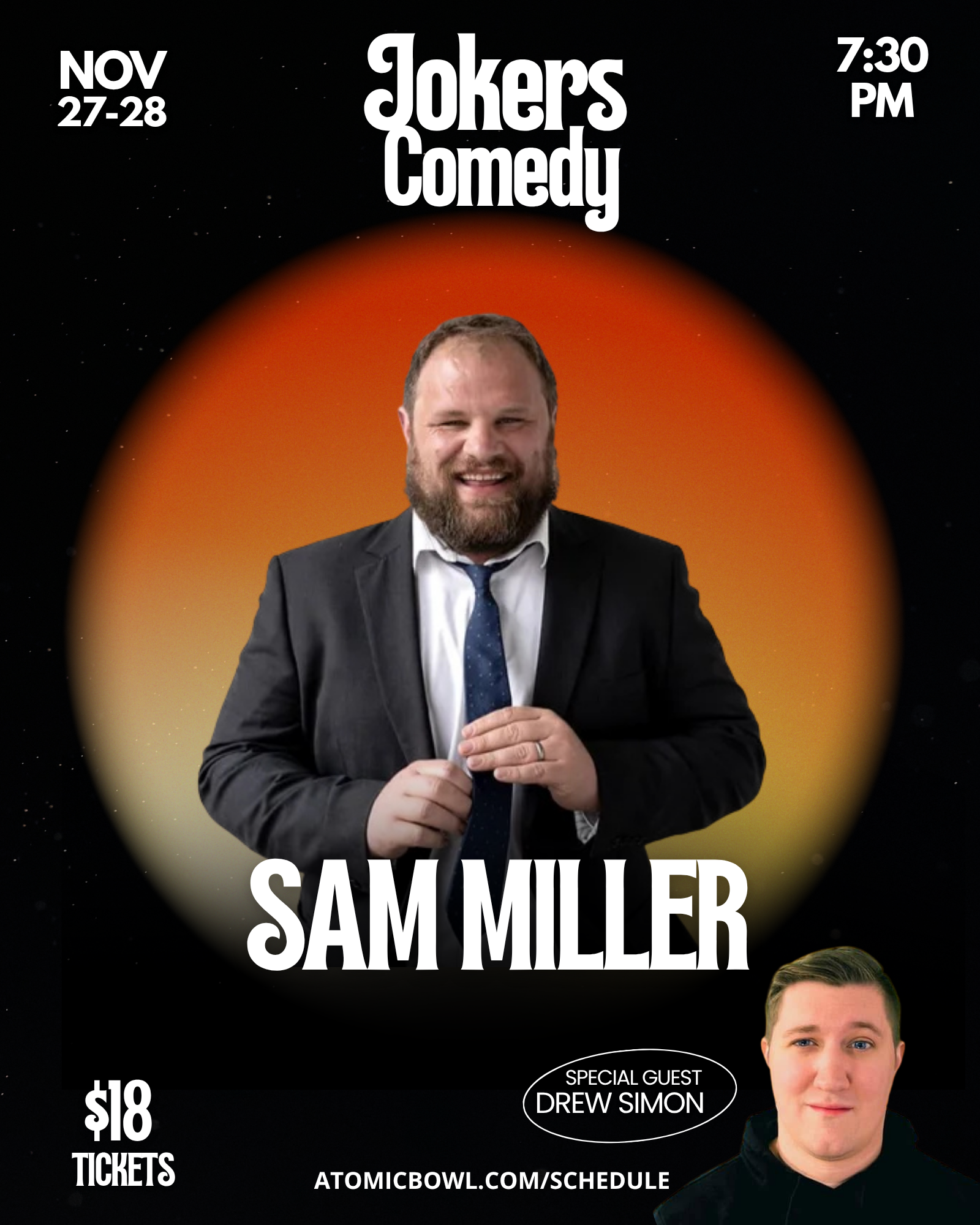 Sam Miller at Joker's Comedy Club