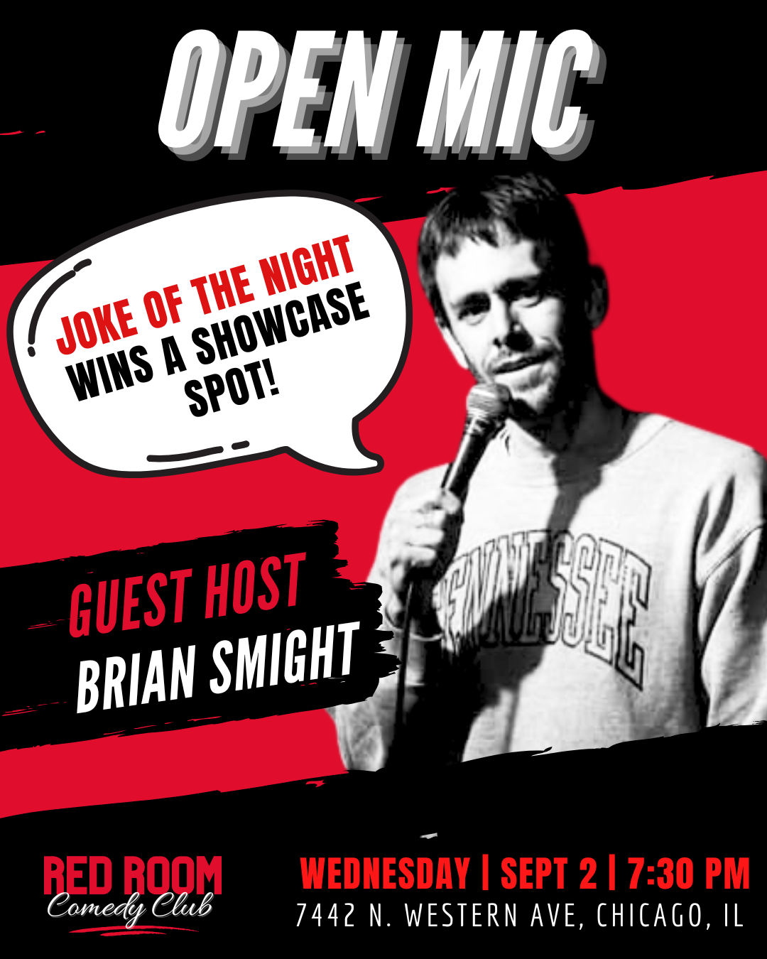 RED ROOM OPEN MIC at RED ROOM Comedy Club