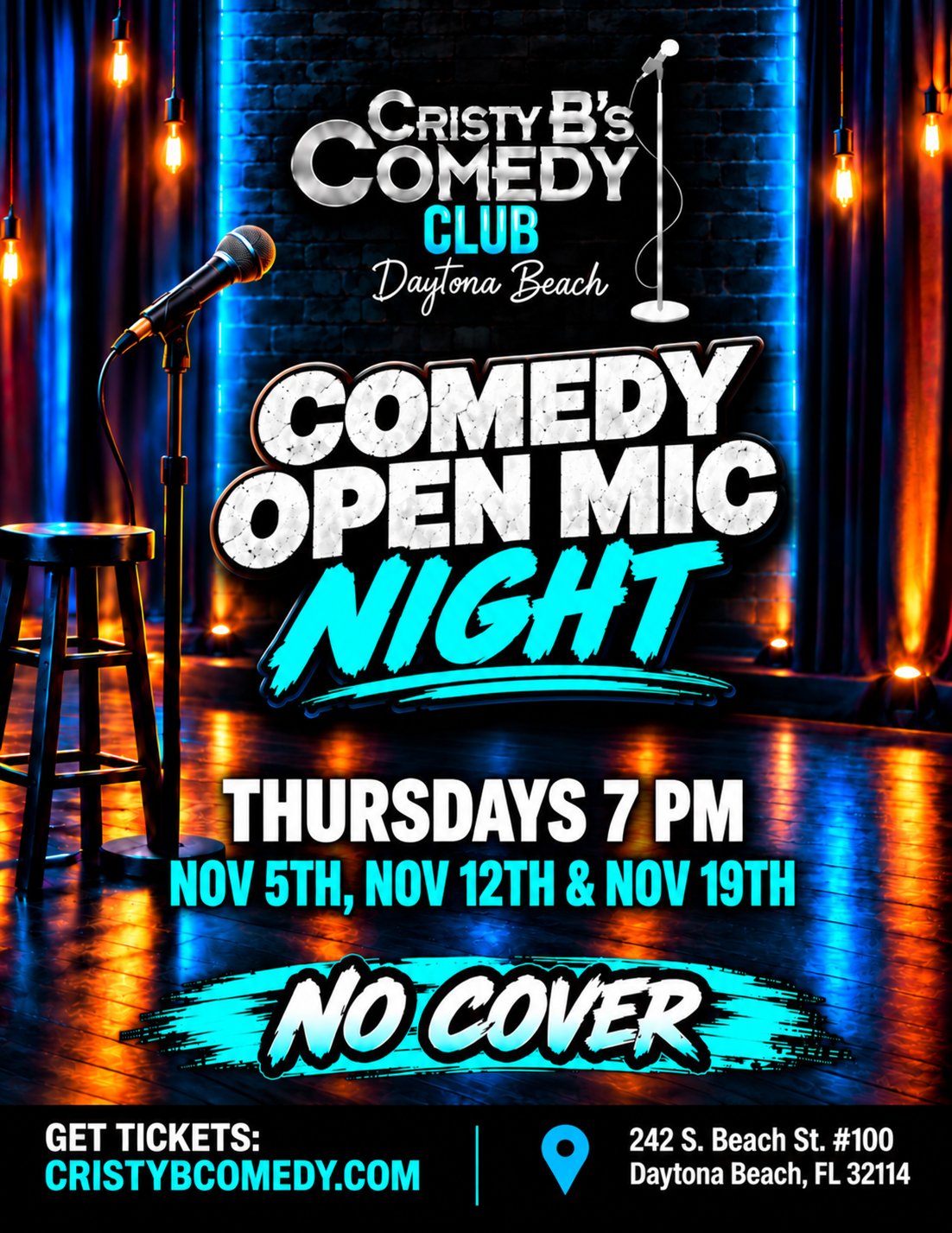Comedy Open Mic Night at Cristy B's Comedy Club