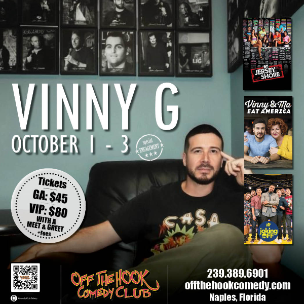 Vinny G at Off The Hook Comedy Club