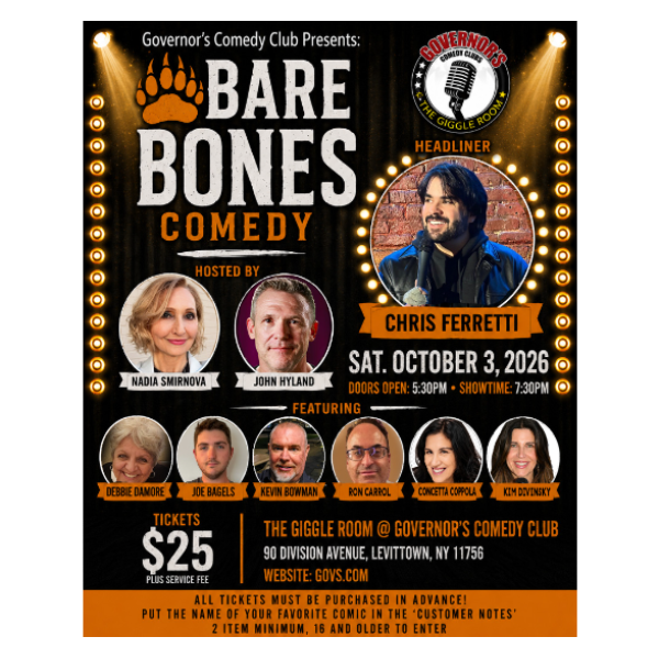 Bare Bones Comedy at Governor's Comedy Club