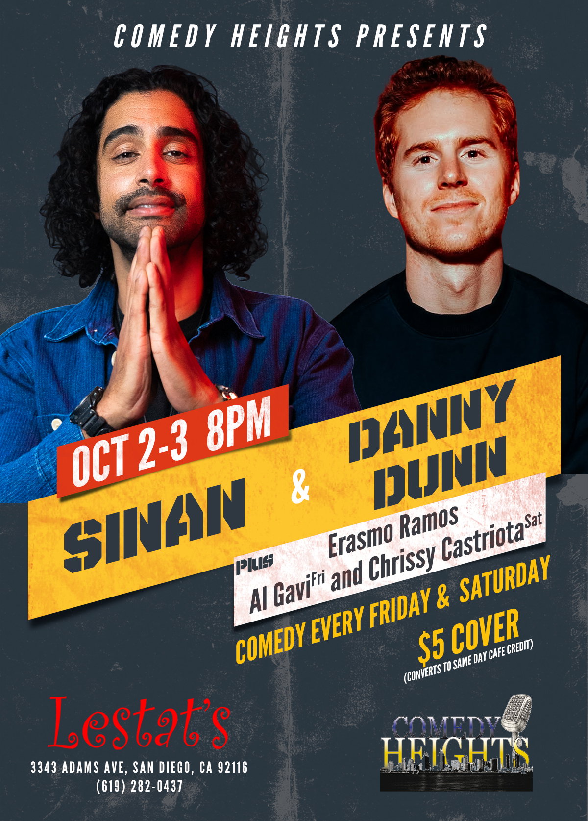 Sinan Julnes and Danny Dunn at Comedy Heights