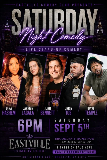 Saturday Night Comedy at Eastville Comedy Club