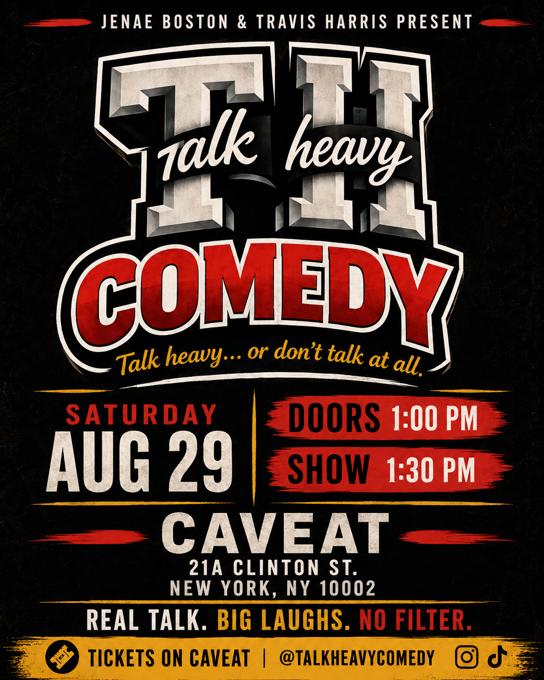 Talk Heavy Comedy at Caveat