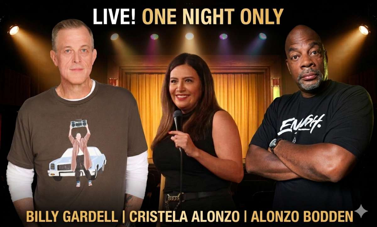 Alonzo Bodden & Cristela Alonzo & Billy Gardell at The Comedy & Magic Club