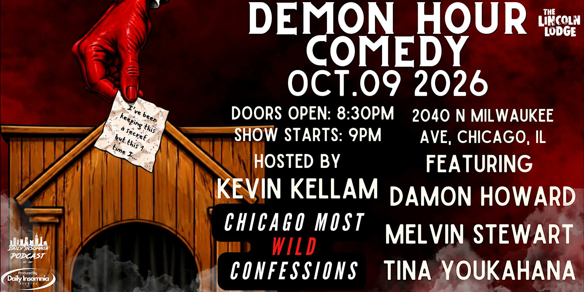 Demon Hour Comedy at The Lincoln Lodge