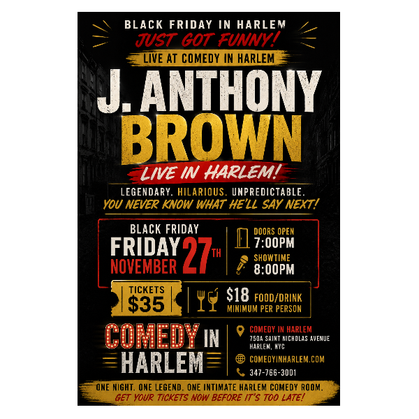 J. Anthony Brown at Comedy in Harlem