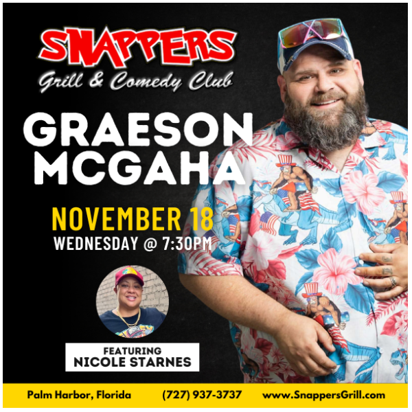 Graeson McGaha Comedy at Snappers Palm Harbor