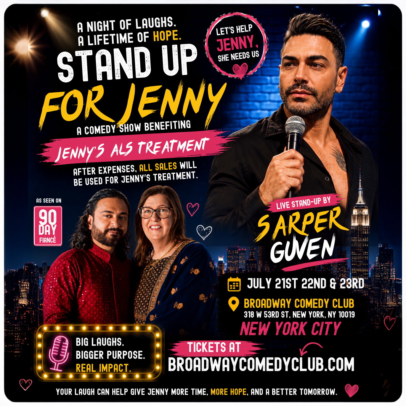 Stand Up for Jenny at Broadway Comedy Club