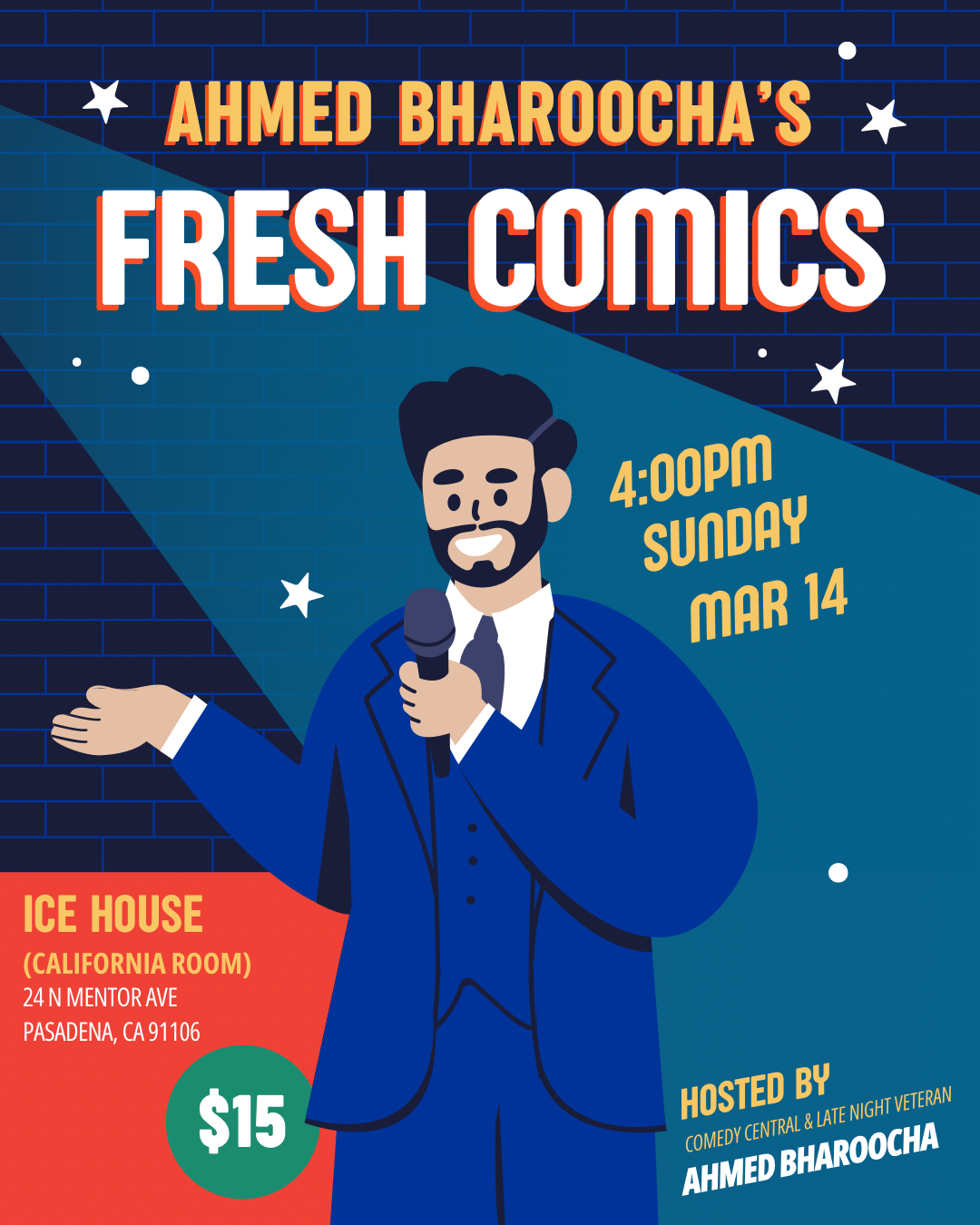 Ahmed Bharoocha’s Fresh Comics at The Ice House