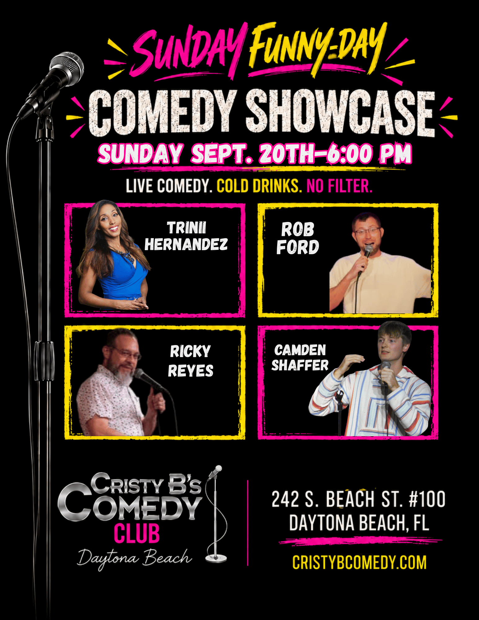 Sunday Funny-day Comedy Showcase at Cristy B's Comedy Club
