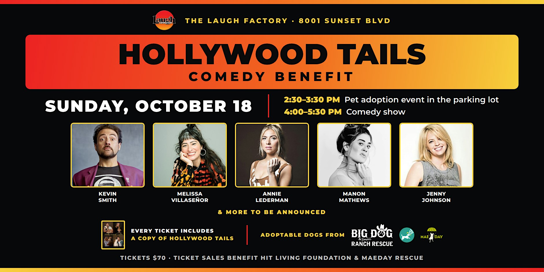 Hollywood Tails & Laughs at The Laugh Factory Hollywood