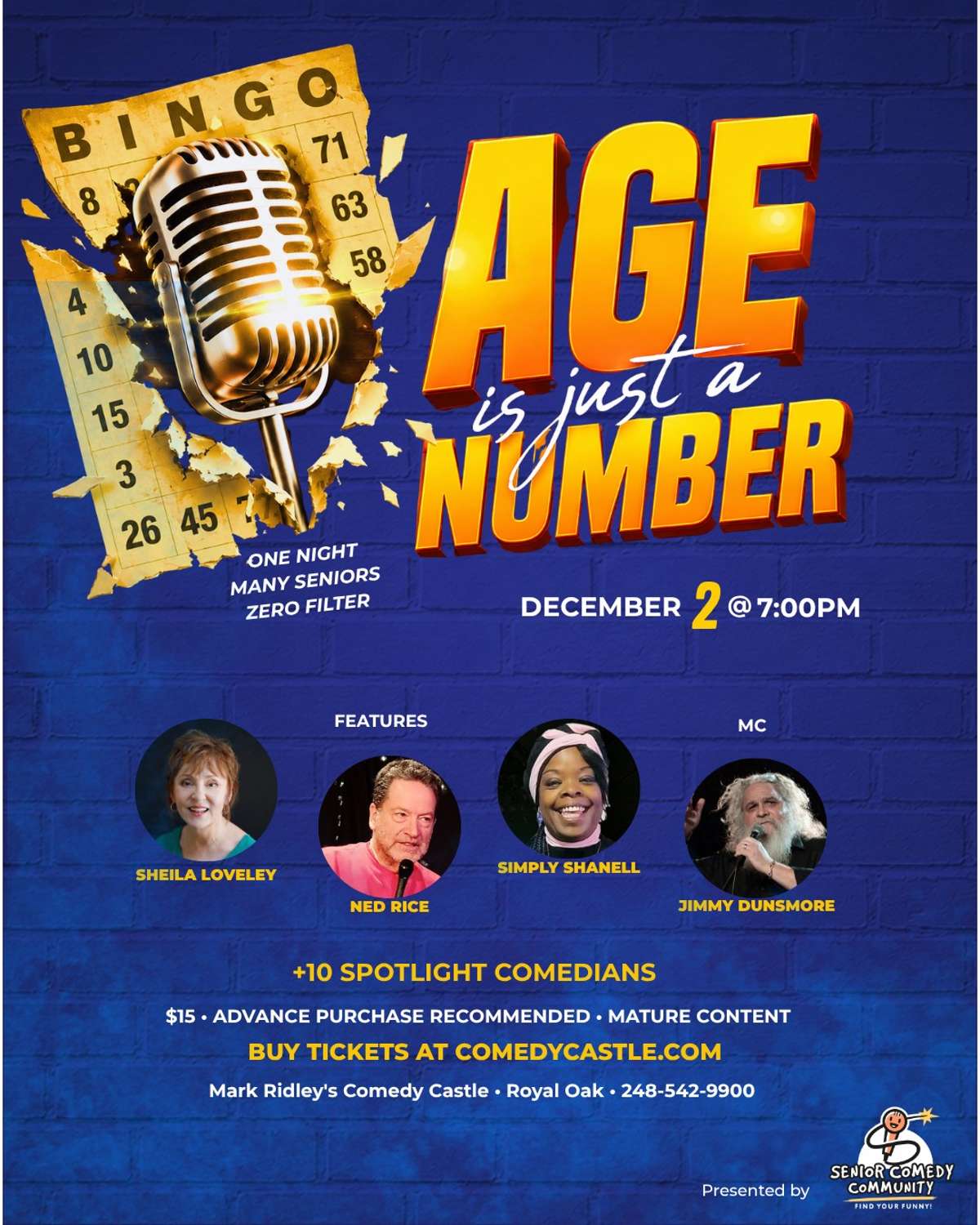 AGE IS JUST A NUMBER at Mark Ridley's Comedy Castle
