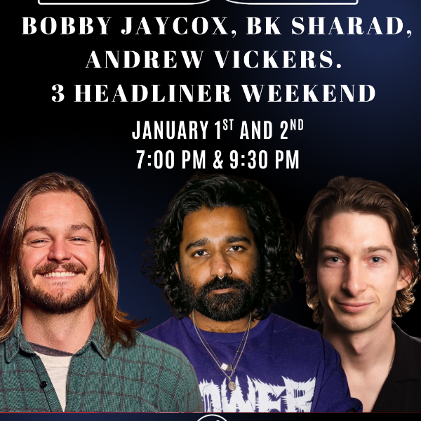 Bobby Jaycox, BK Sharad, & Andrew Vickers at Comedy Cabin