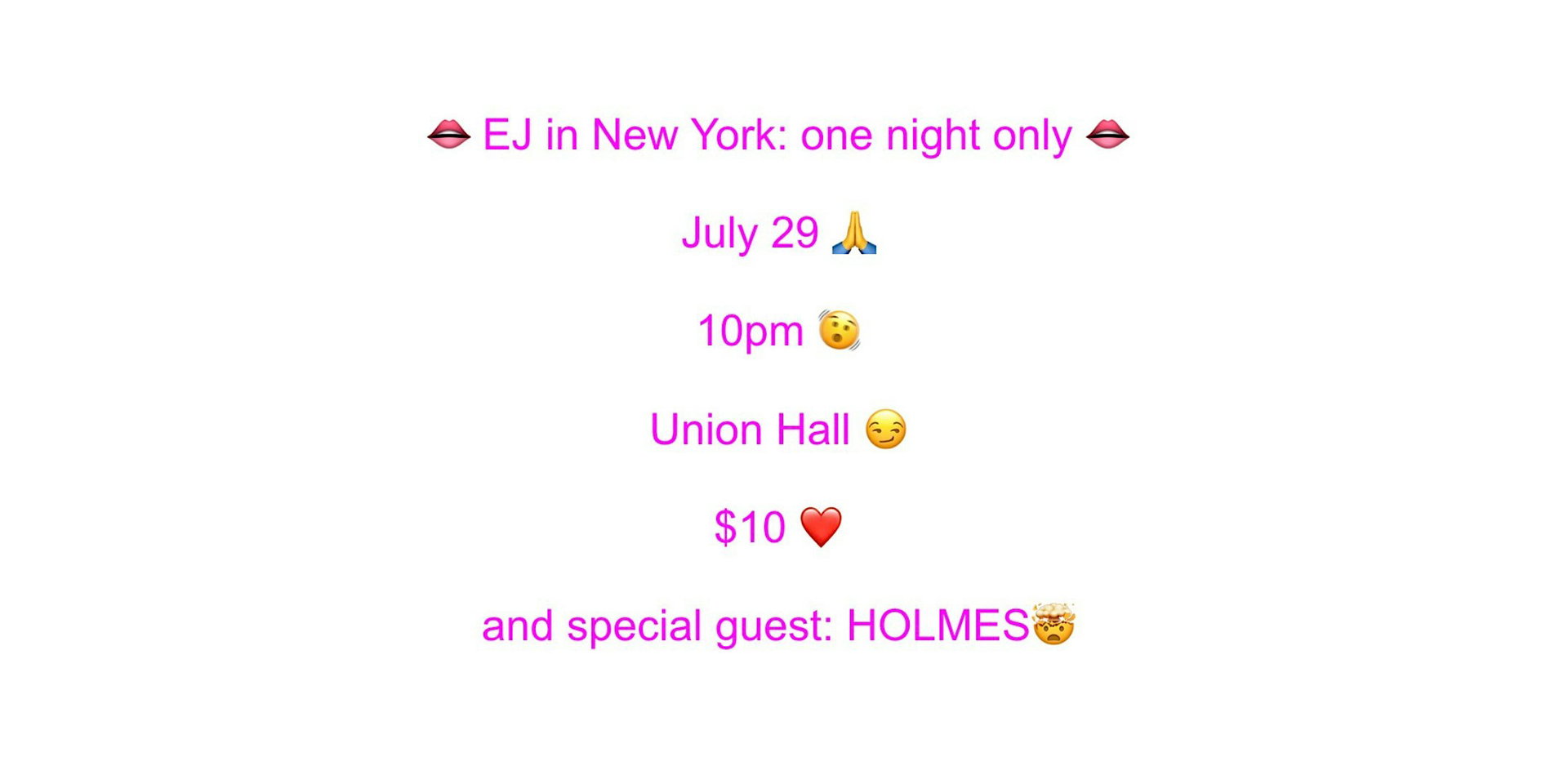 EJ in New York at Union Hall