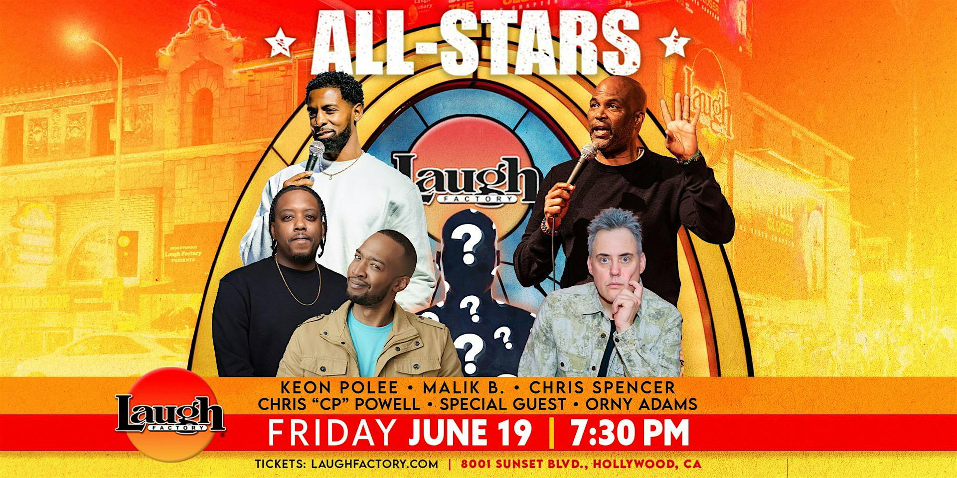 Friday All-Star Comedy at The Laugh Factory Hollywood