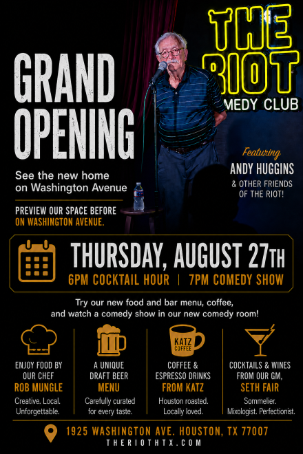 Grand Opening Comedy Show at The Riot Comedy Club