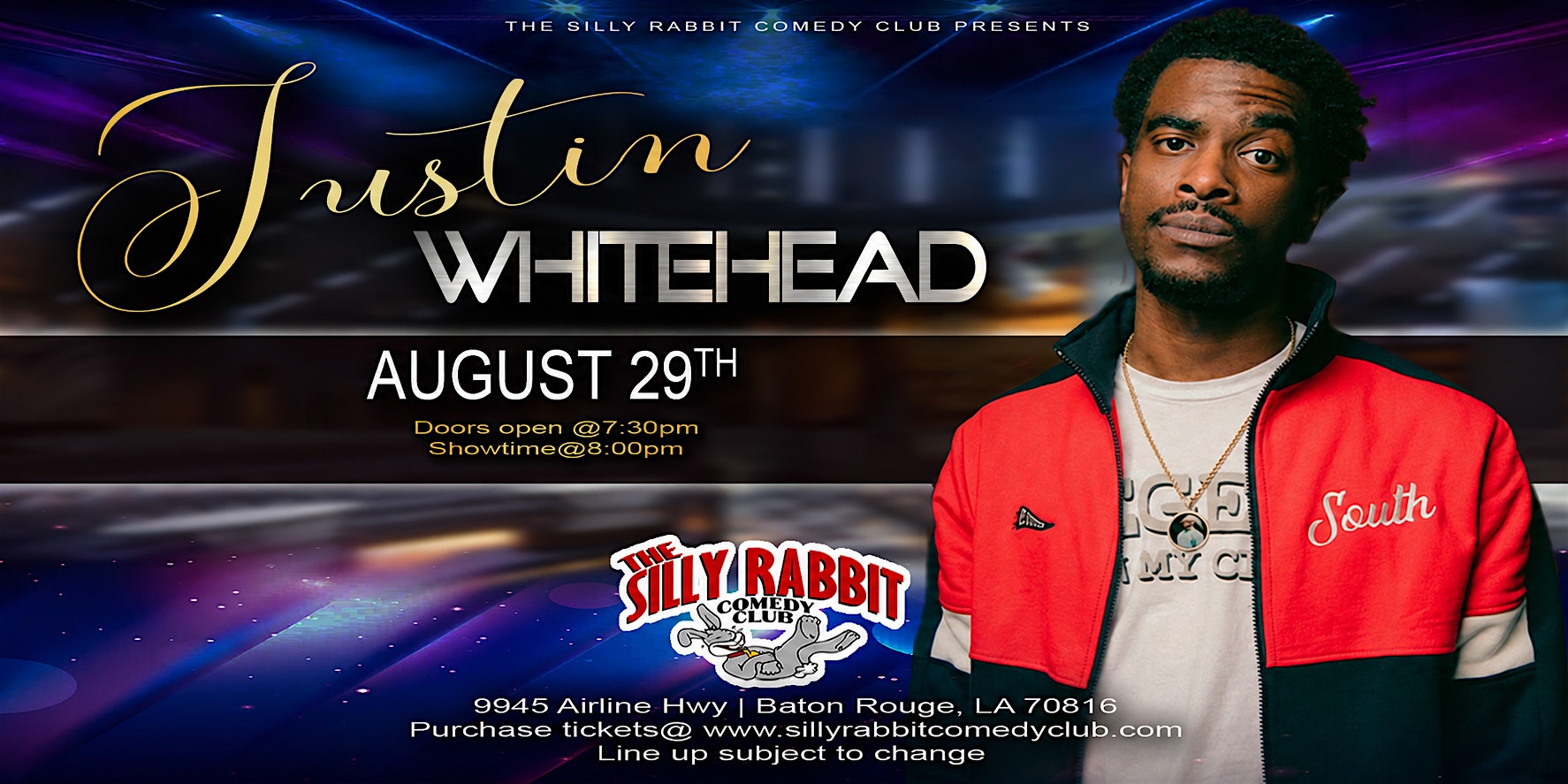 Justin Whitehead at The Silly Rabbit Comedy Club