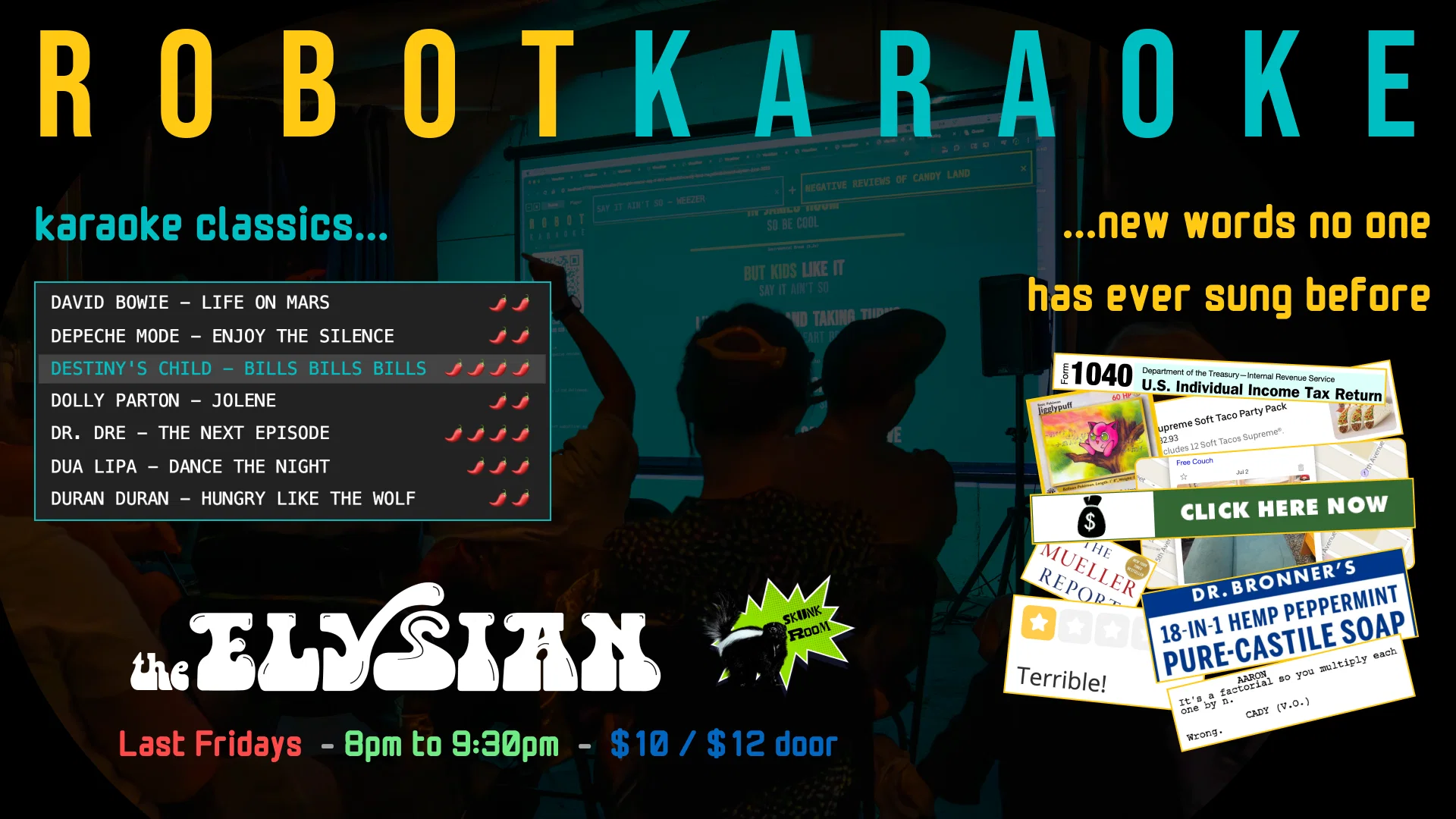 Robot Karaoke at The Elysian Theater