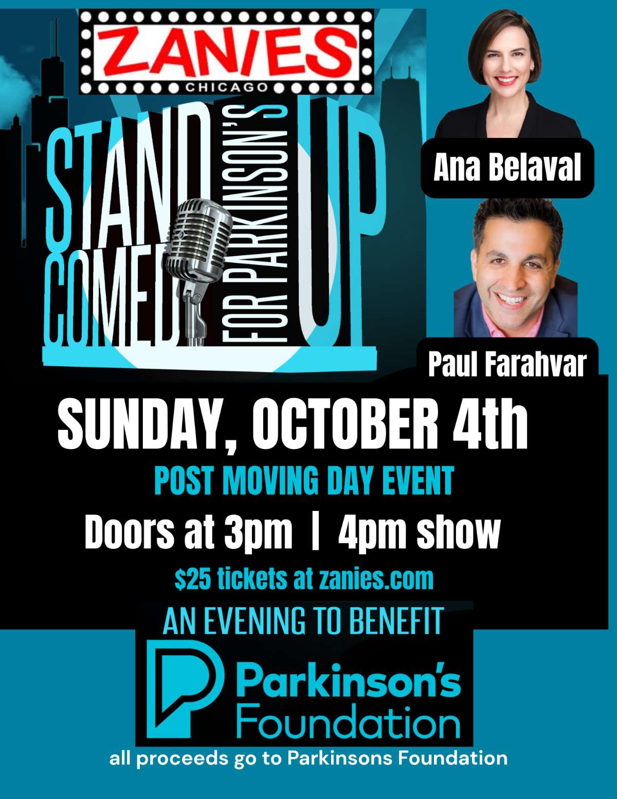 Parkinson’s Foundation Special Event at Zanies Comedy Club Chicago