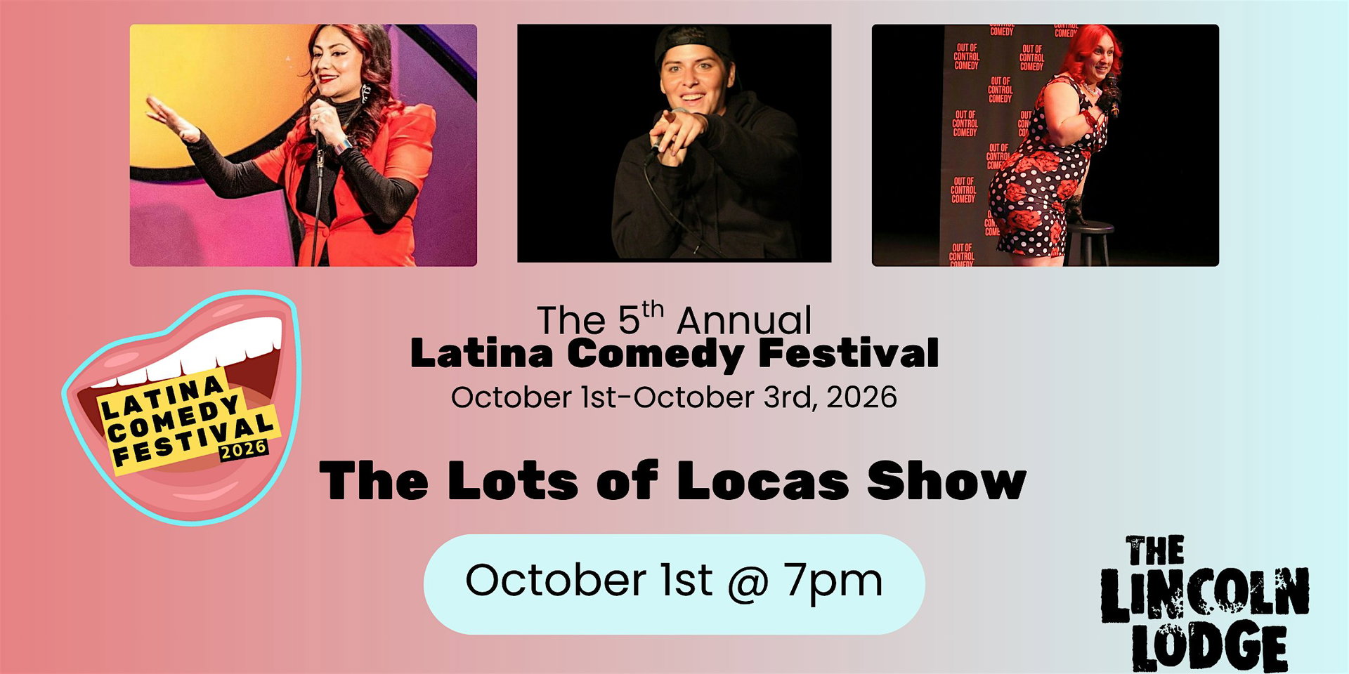 Latina Comedy Festival Presents at The Lincoln Lodge