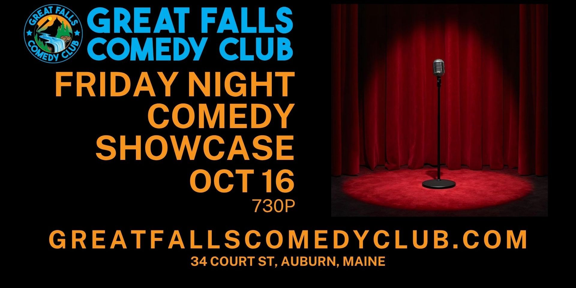 Friday Night Comedy Showcase at Great Falls Comedy Club