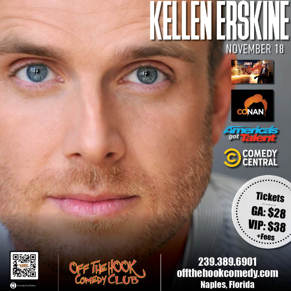 Kellen Erskine at Off The Hook Comedy Club