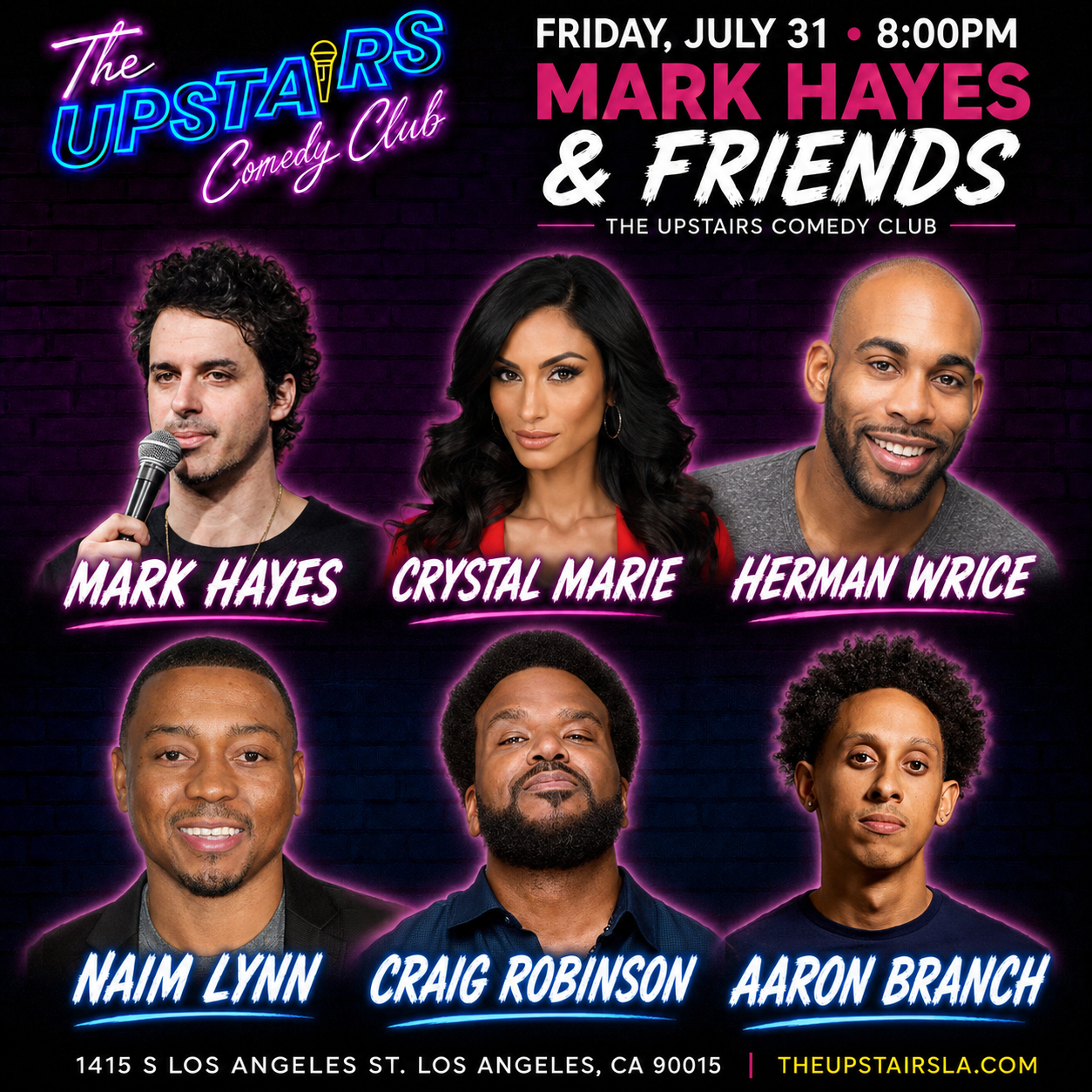 MARK HAYES & FRIENDS at The Upstairs Comedy Club